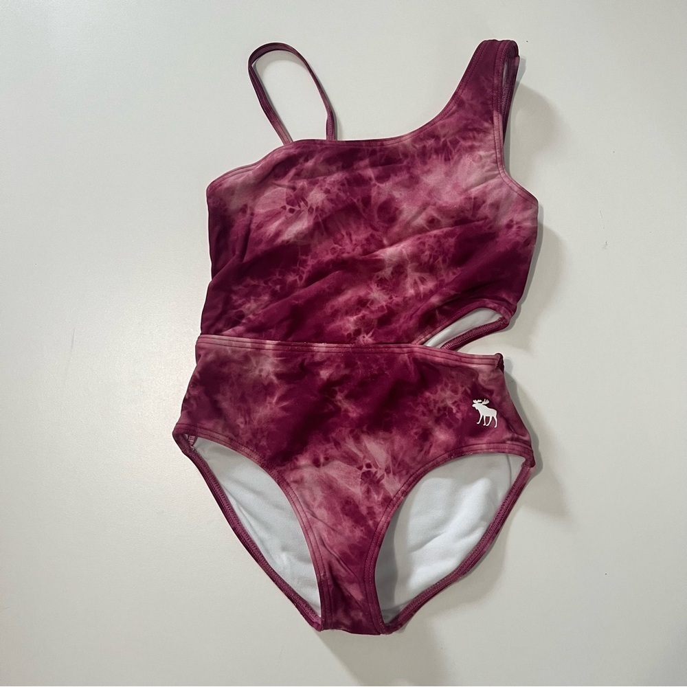Abercrombie Kids Tie Dye One Shoulder Cutout One Piece Swimsuit Size 5/6